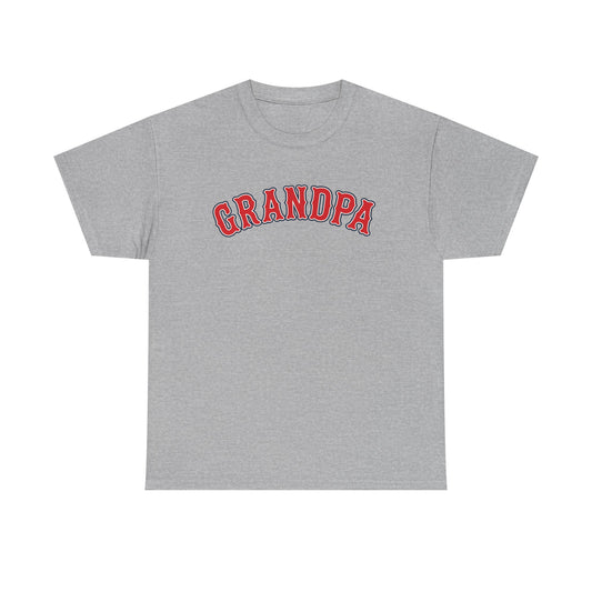 Grandpa Red Sox Font Tee, Baseball Fan Shirt
