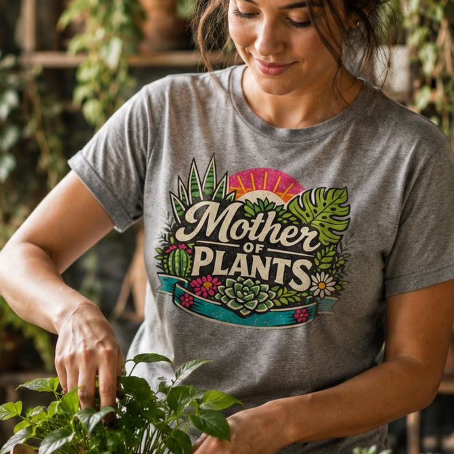 Mother of Plants T-Shirt | Floral Succulent Garden Graphic