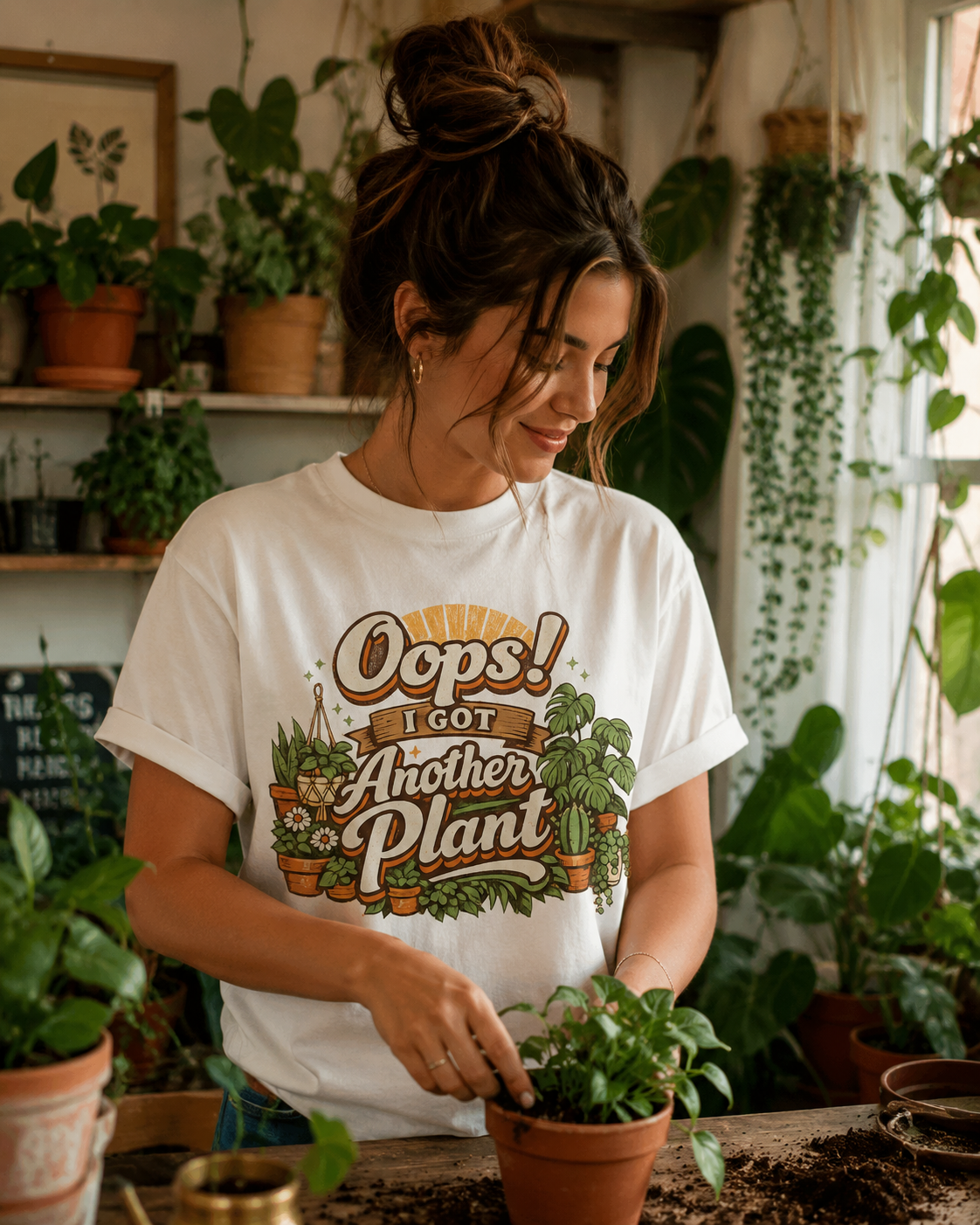 Oops I Got Another Plant T-shirt | Plant Lover Graphic Tee