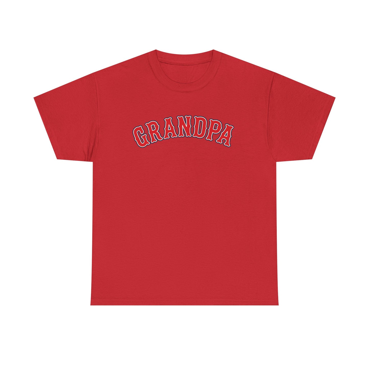 Grandpa Red Sox Font Tee, Baseball Fan Shirt