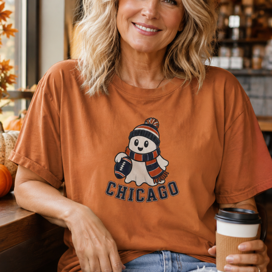 Chicago Football Ghost Shirt | Halloween Football Tee
