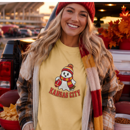 Kansas City Football Ghost Shirt | Halloween Football Tee