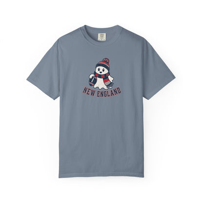 New England Football Ghost Shirt - Cute Halloween Football Tee