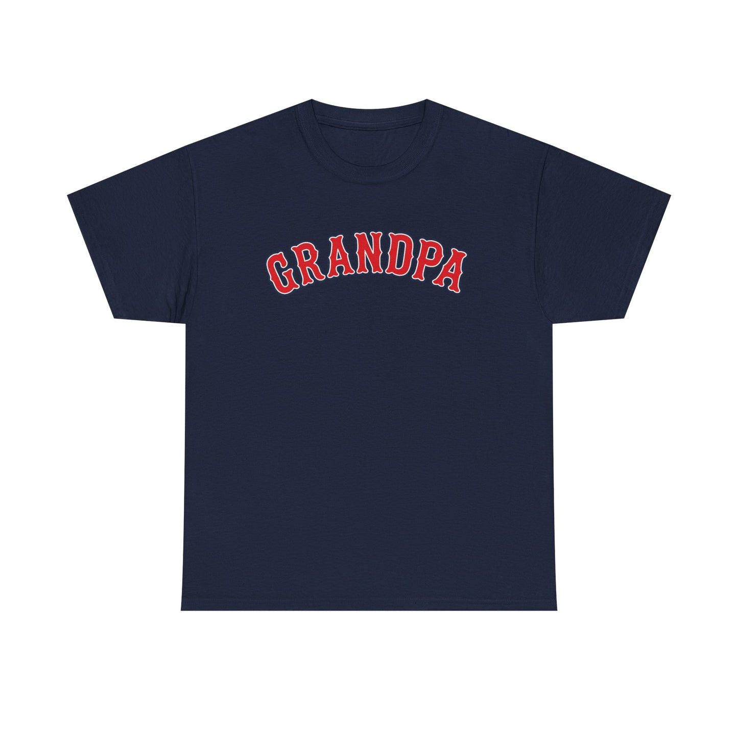 Grandpa Red Sox Font Tee, Baseball Fan Shirt