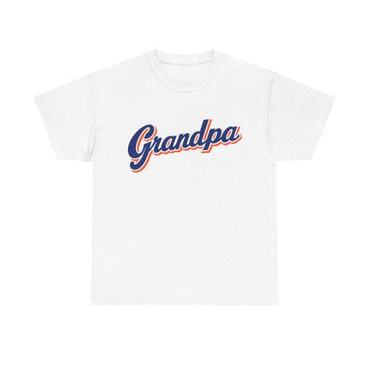 NY Mets Grandpa script logo Tee | New York Retro Grandpa baseball T-Shirt
