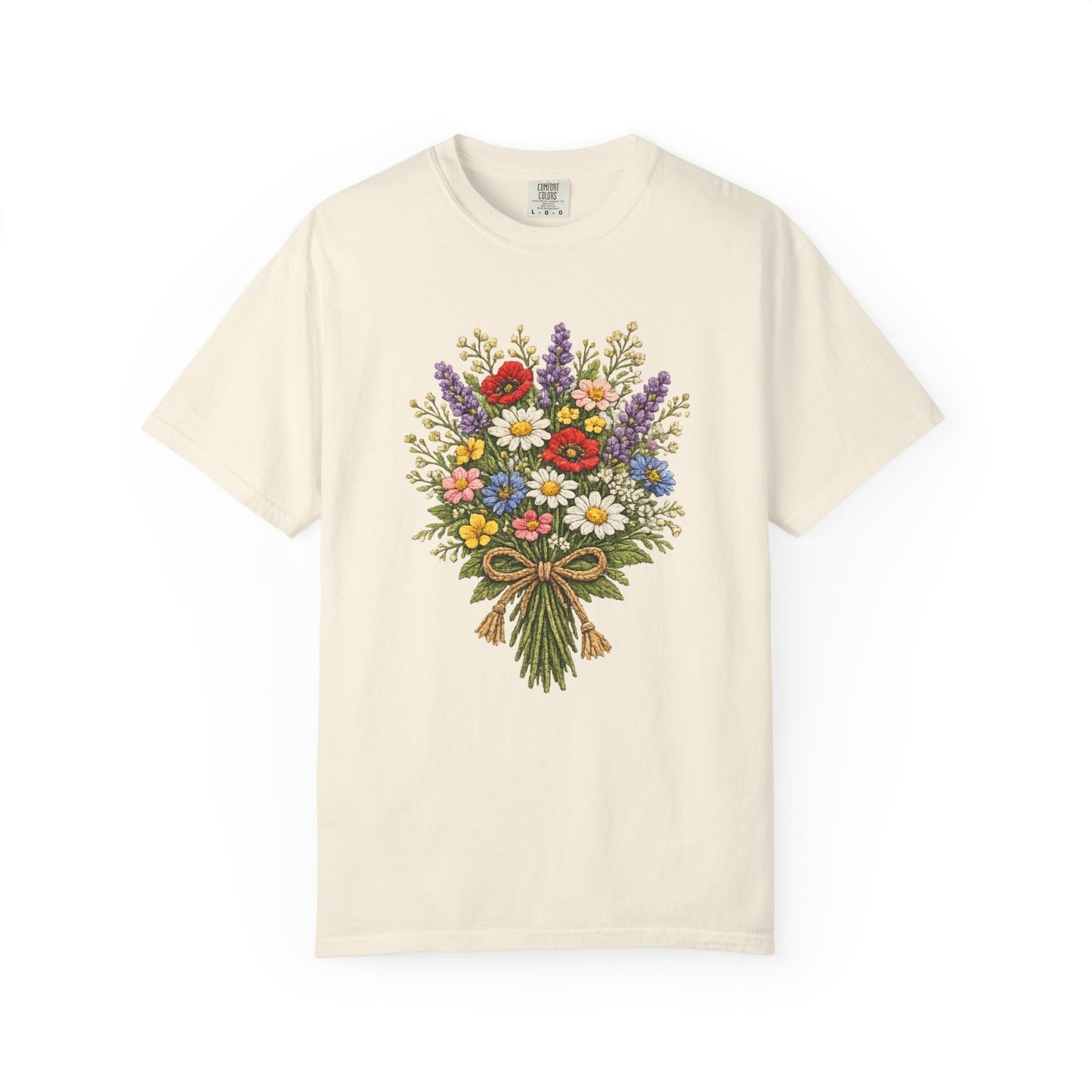 Wildflower Bouquet T-shirt | Crochet Style Floral Tee