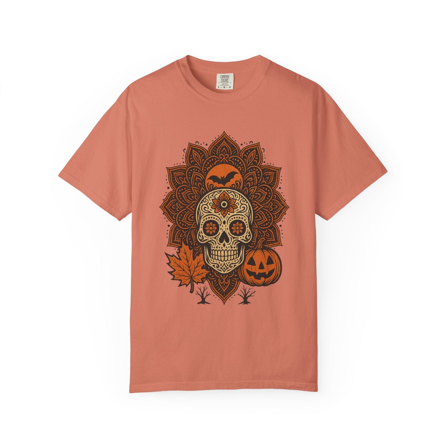 Sugar Skull Mandalas Shirt : Skull Halloween Tee Comfort Colors