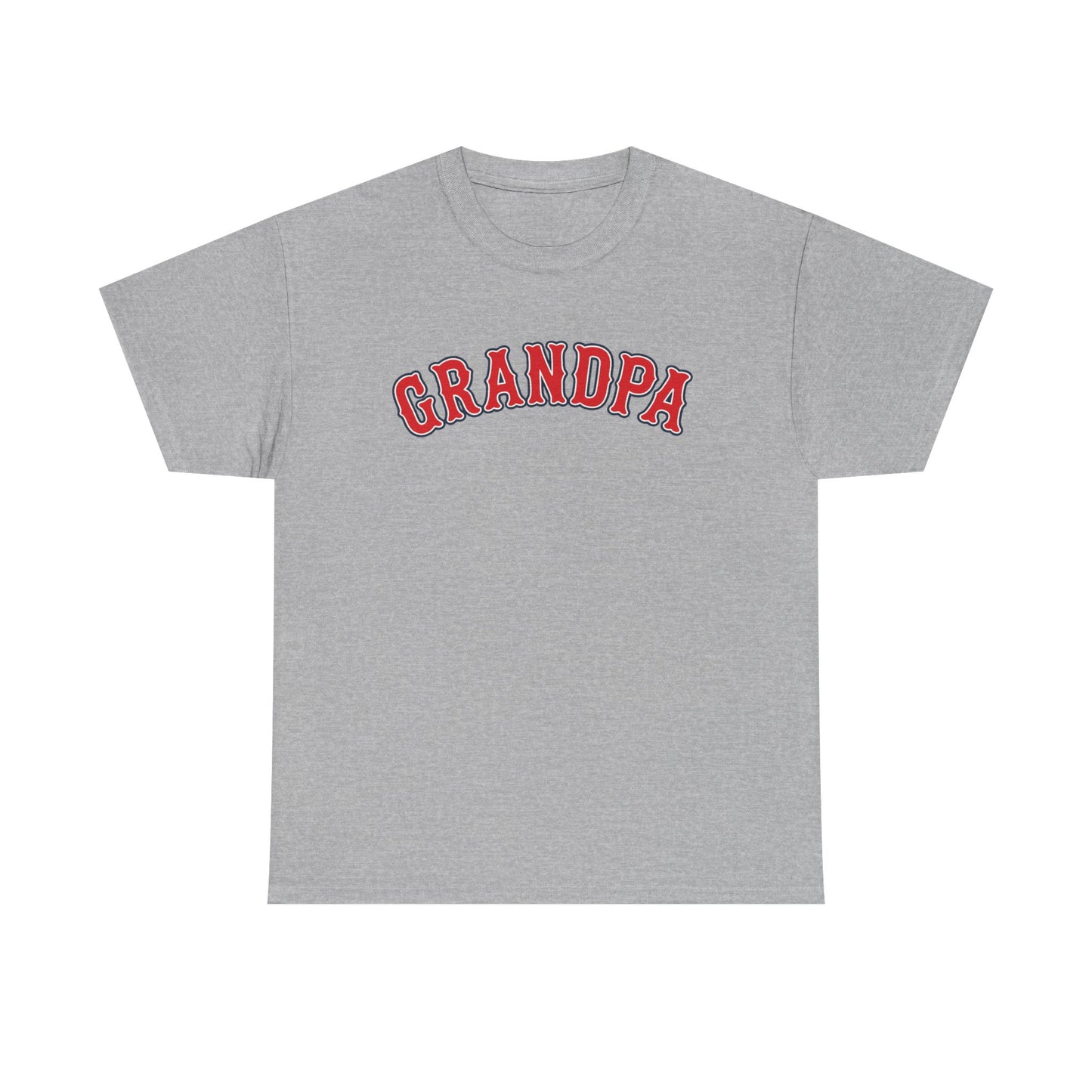 Grandpa Red Sox Font Tee, Baseball Fan Shirt