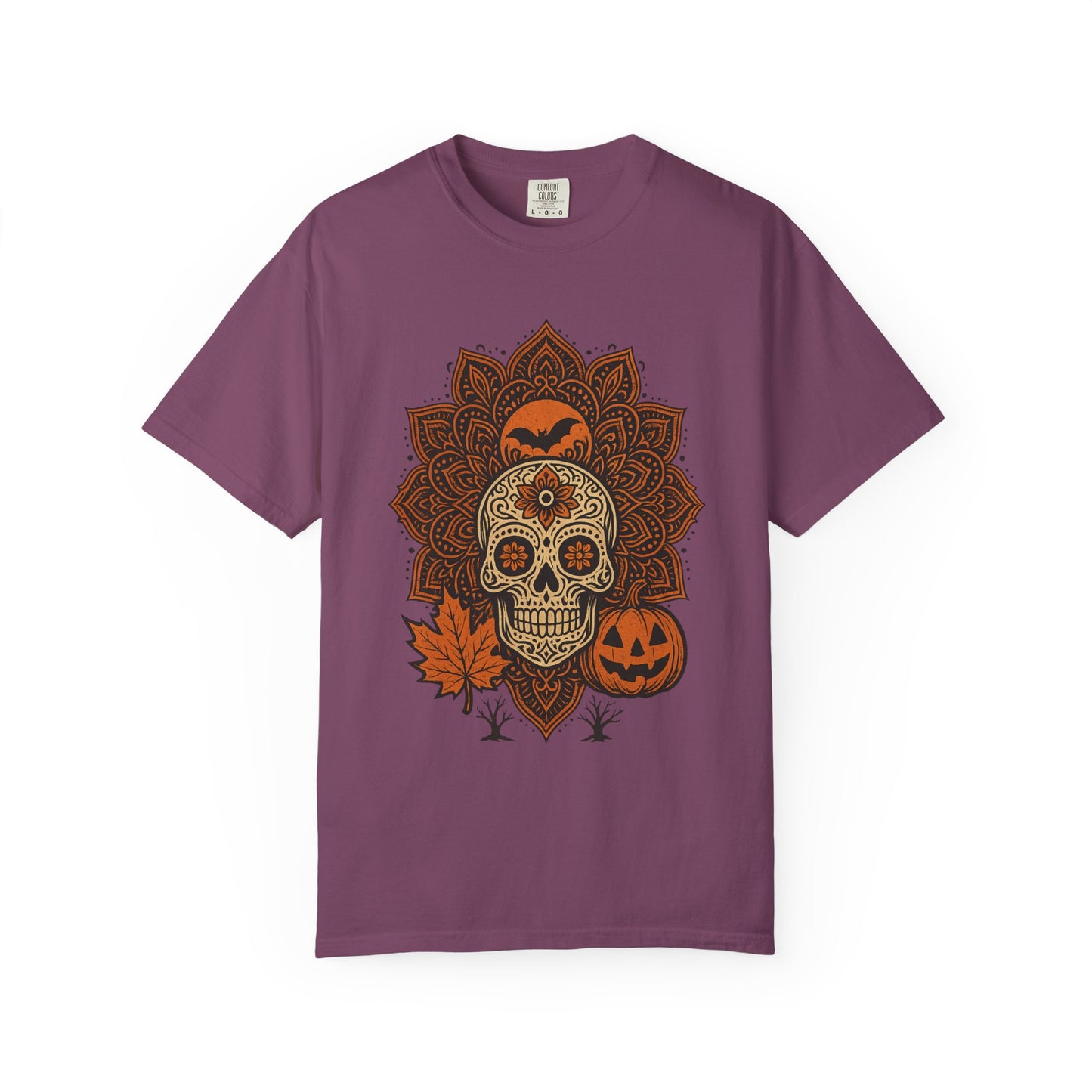 Sugar Skull Mandalas Shirt : Skull Halloween Tee Comfort Colors