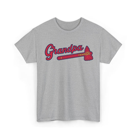 Atlanta Grandpa Baseball Team Tee | Vintage Script Grandfather T-Shirt