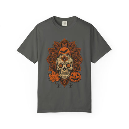 Sugar Skull Mandalas Shirt : Skull Halloween Tee Comfort Colors