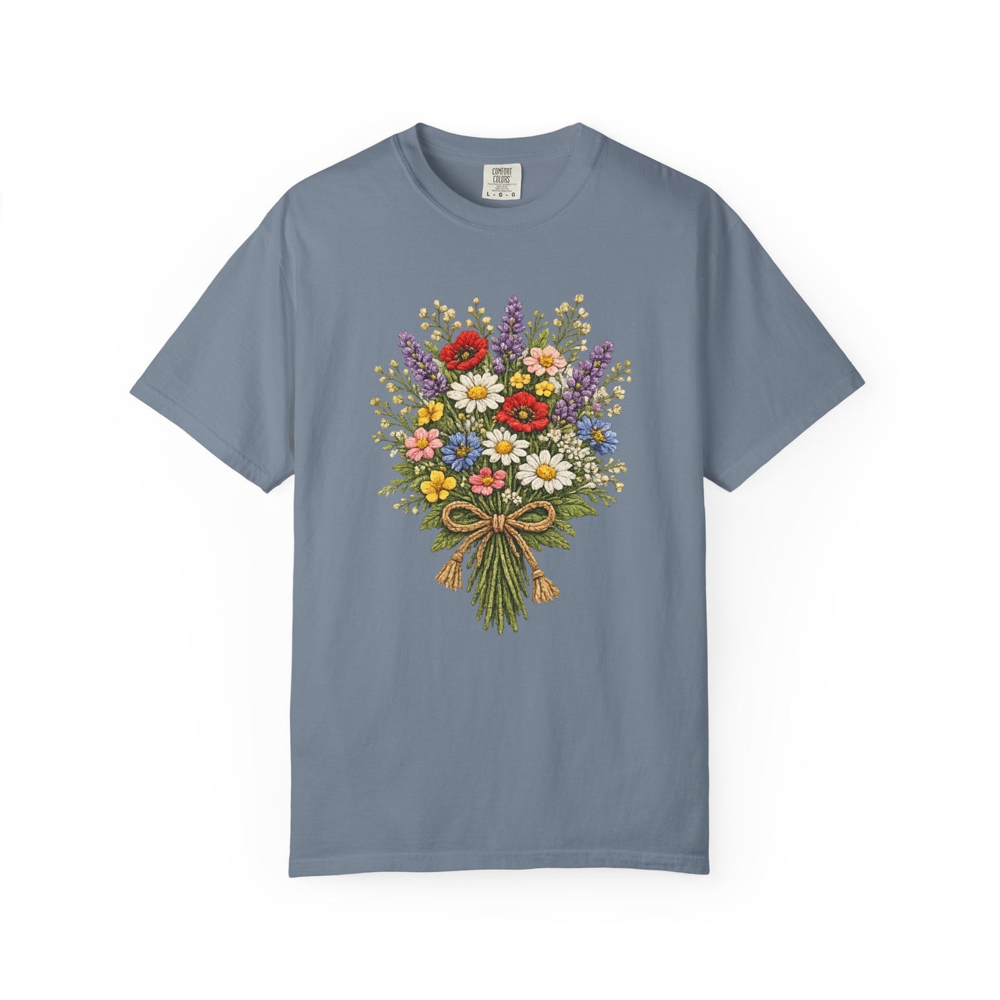 Wildflower Bouquet T-shirt | Crochet Style Floral Tee