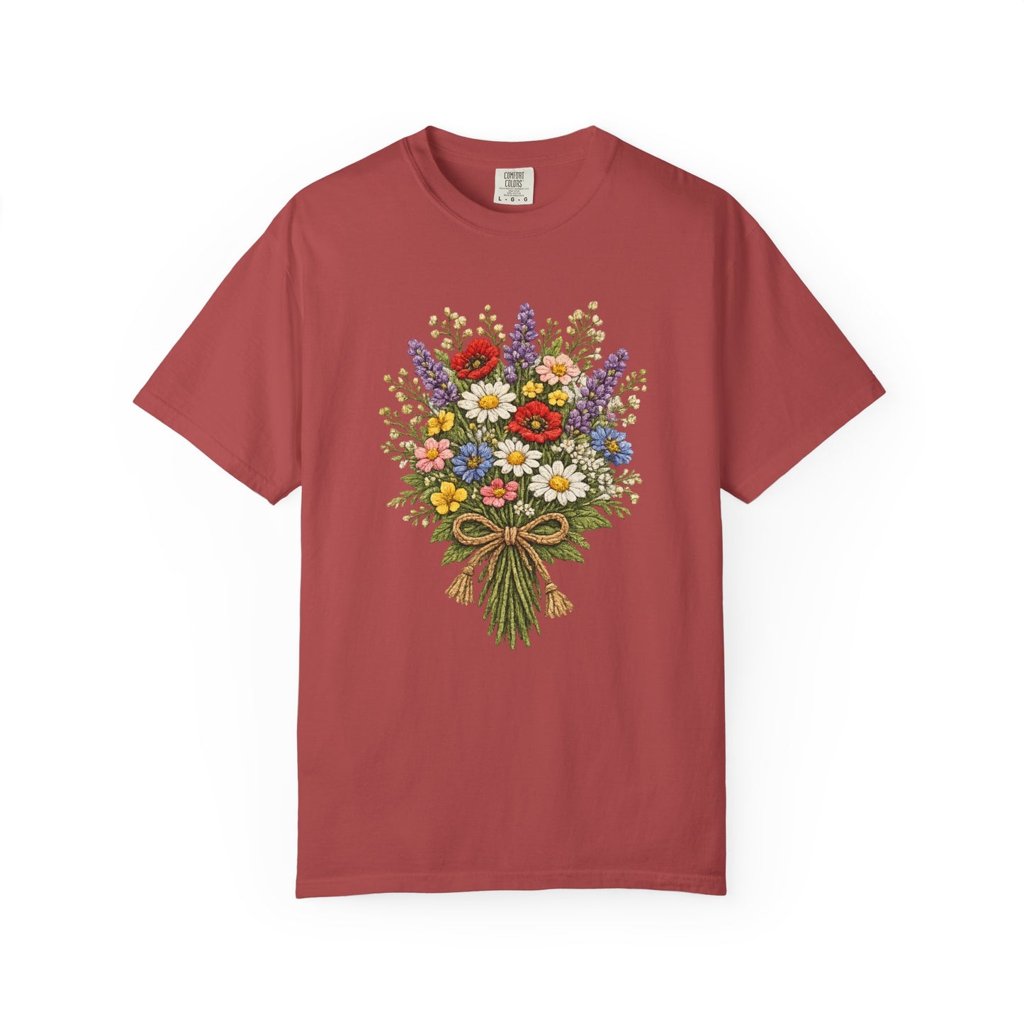 Wildflower Bouquet T-shirt | Crochet Style Floral Tee