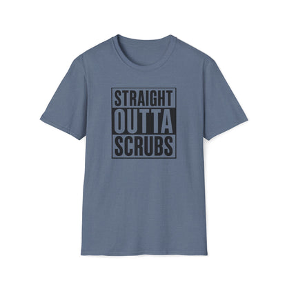 Straight Outta Scrubs T-Shirt - Funny Medical Nurse Doctor Gift