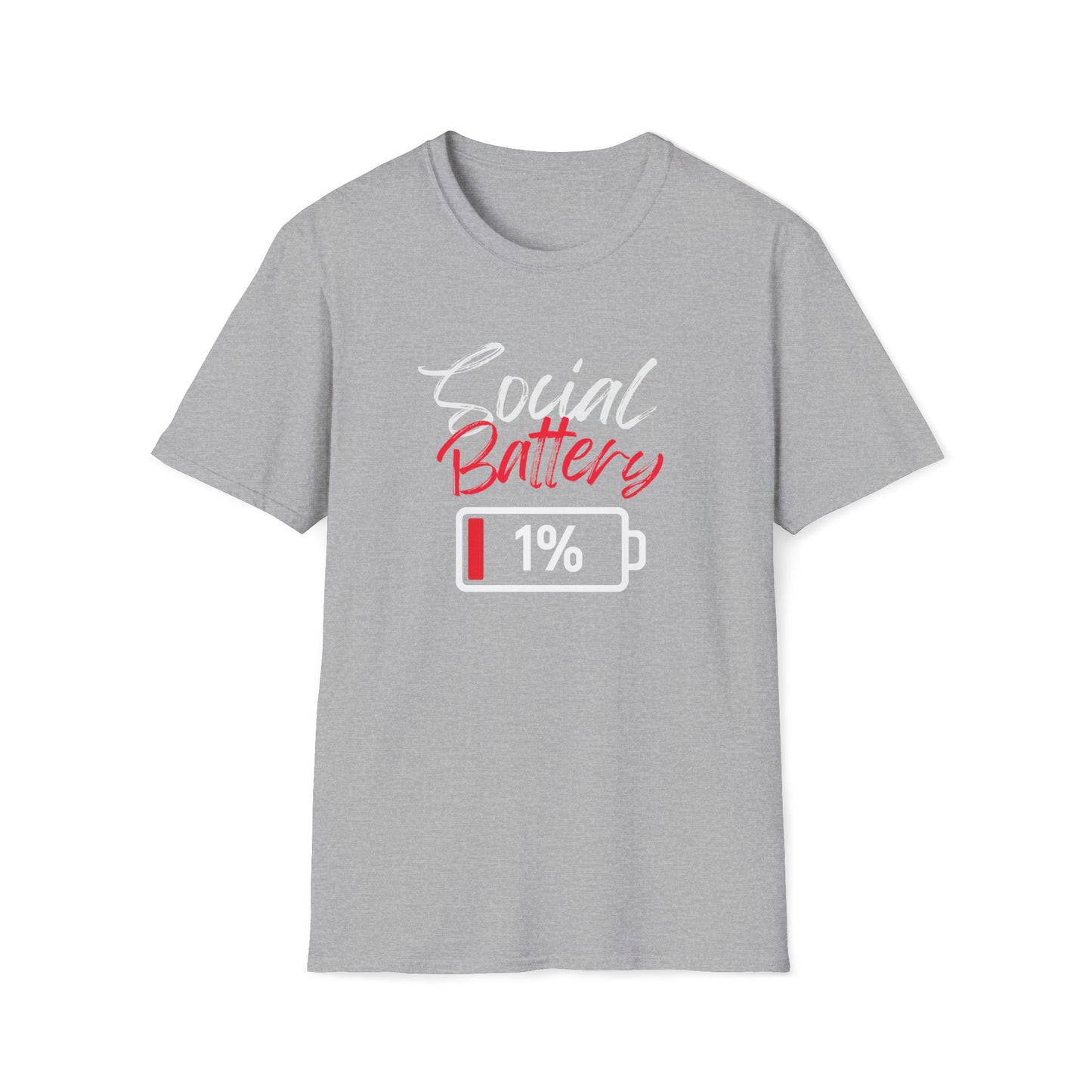 Social Battery 1% T-Shirt — Introvert Funny Graphic Tee