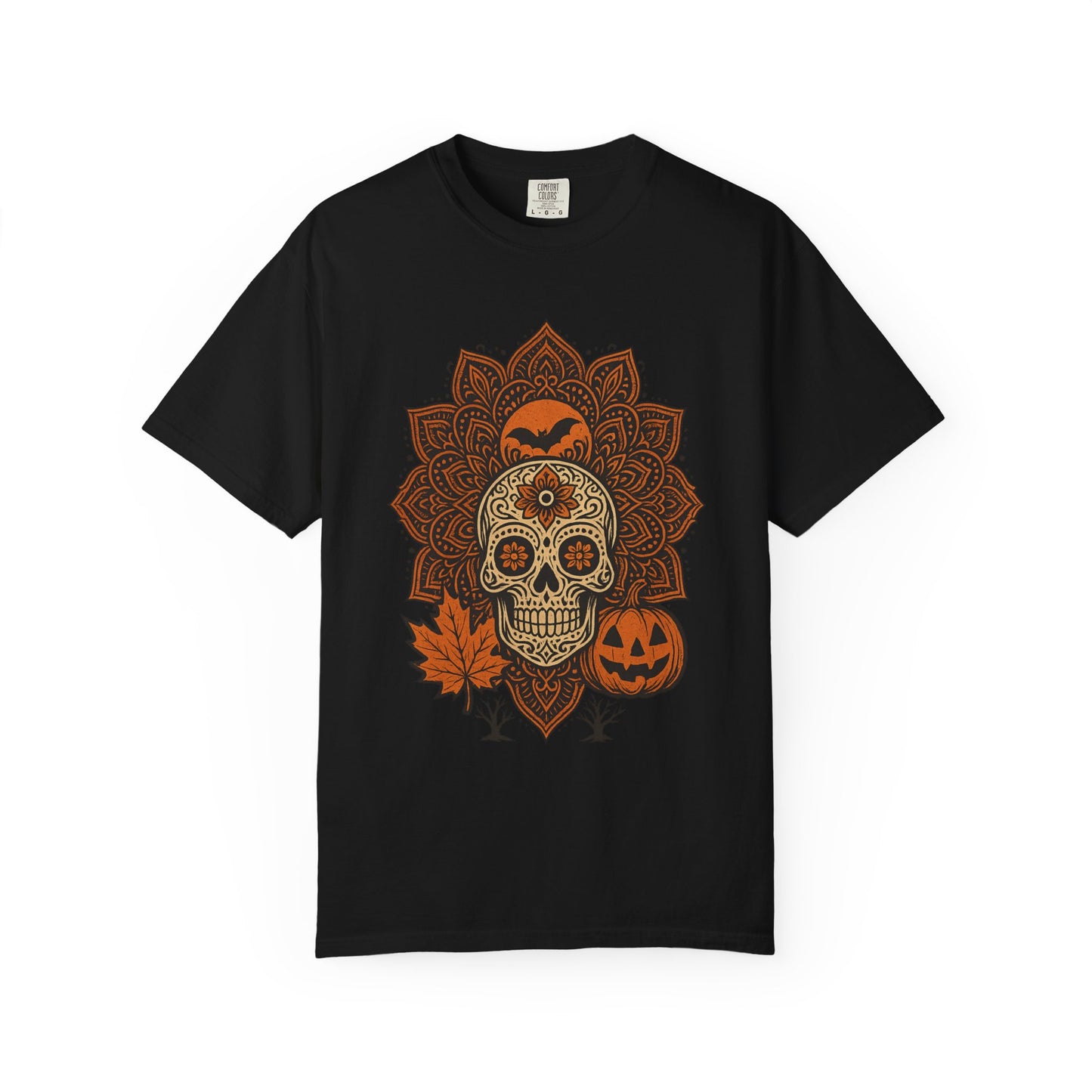 Sugar Skull Mandalas Shirt : Skull Halloween Tee Comfort Colors