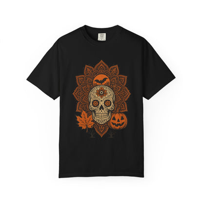 Sugar Skull Mandalas Shirt : Skull Halloween Tee Comfort Colors