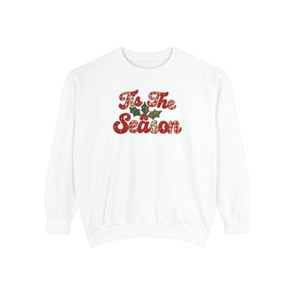 Tis The Season Faux Patchwork Christmas Sweatshirt | Vintage Holiday Pullover