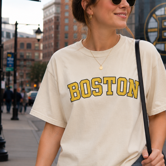 Vintage Boston Hockey Shirt | Classic Boston City Pride Tee