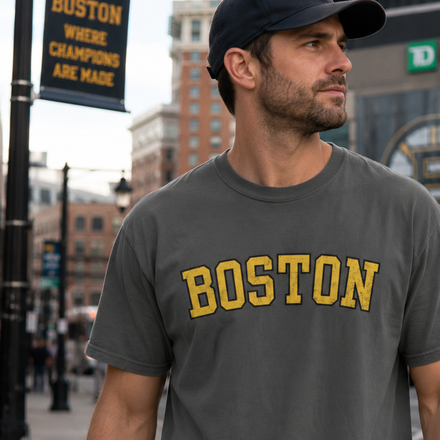 Vintage Boston Hockey Shirt | Classic Boston City Pride Tee