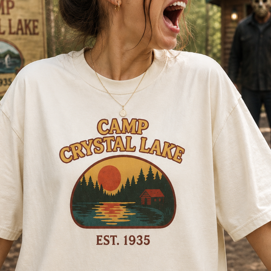 Camp Crystal Lake T-Shirt — Horror Movie Nostalgia Tee