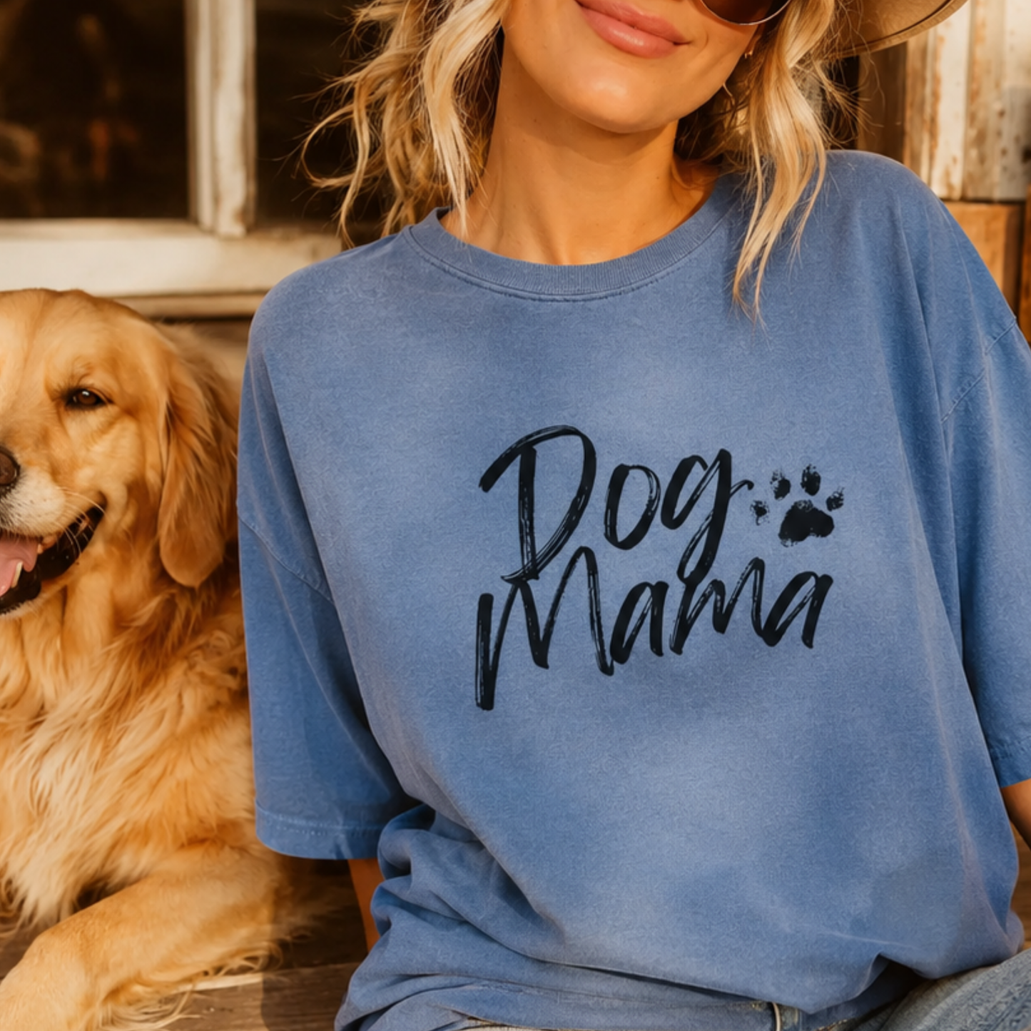 Dog Mama T-Shirt | Comfort Colors Garment-Dyed Cotton Tee