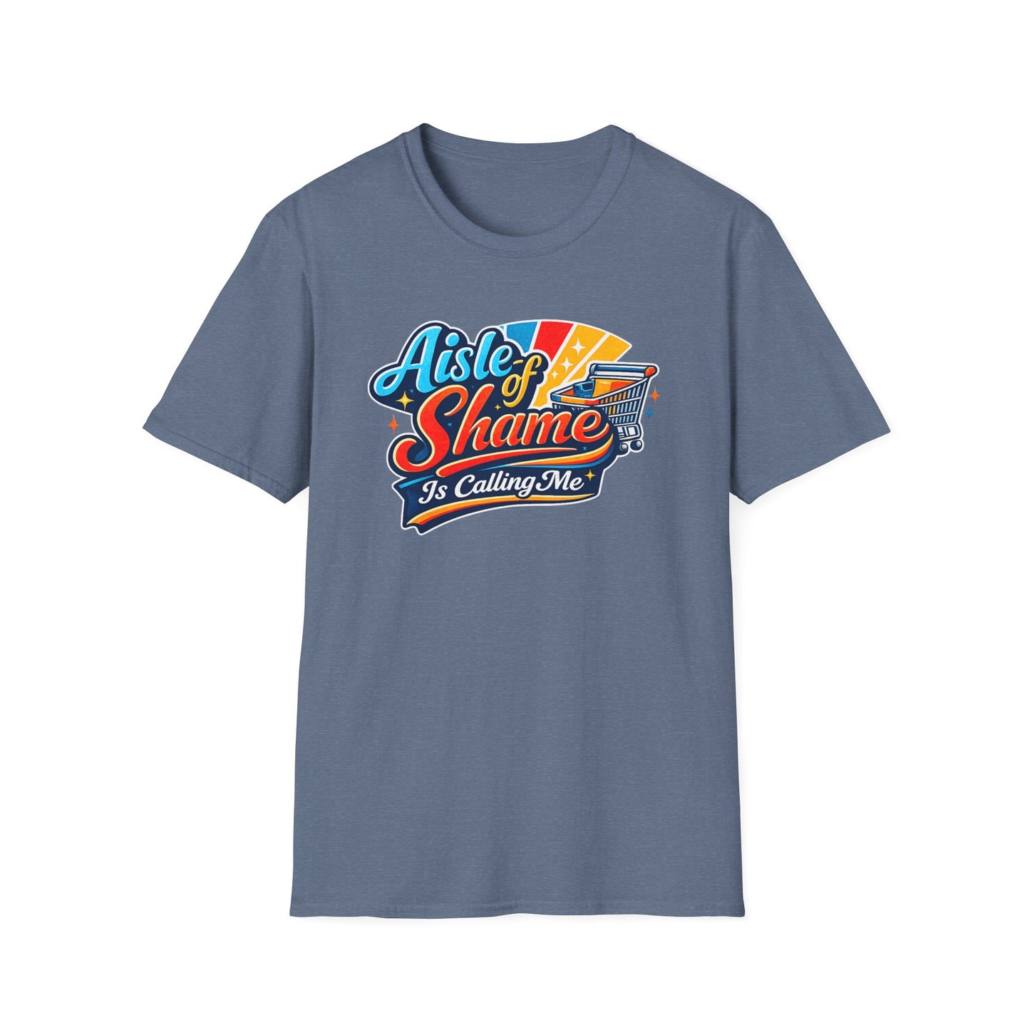 Aisle of Shame Is Calling Me T-Shirt | Grocery Cart Retro Typography
