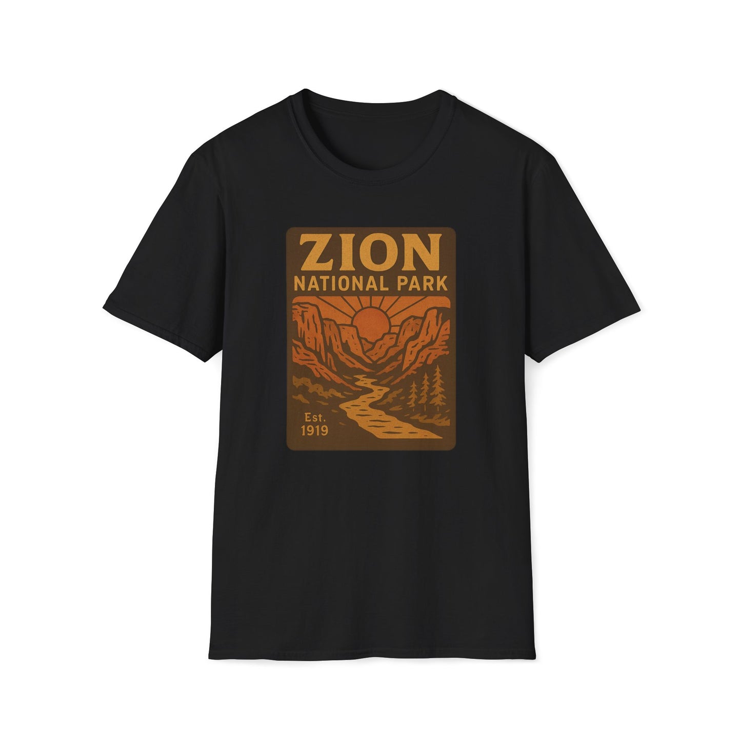 Zion National Park Shirt — Retro Sunset Canyon T-Shirt