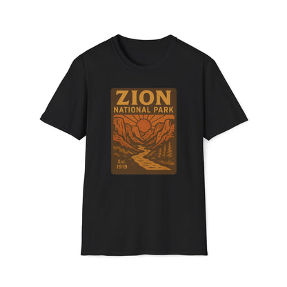 Zion National Park Shirt — Retro Sunset Canyon T-Shirt