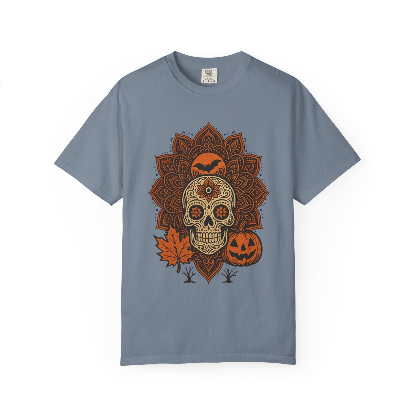 Sugar Skull Mandalas Shirt : Skull Halloween Tee Comfort Colors