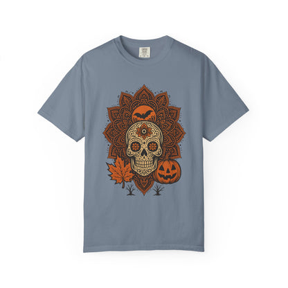 Sugar Skull Mandalas Shirt : Skull Halloween Tee Comfort Colors
