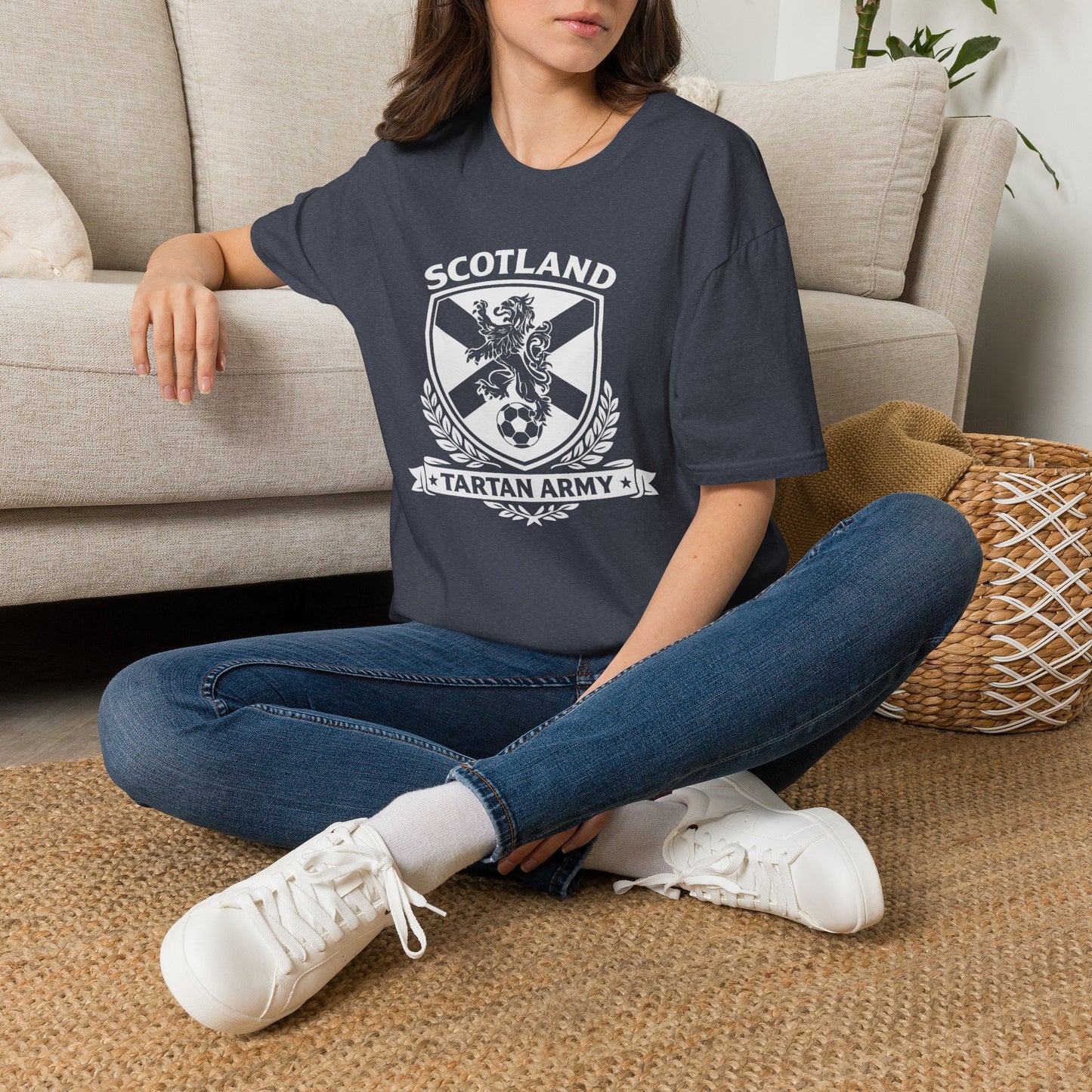 Scotland Tartan Army Lion Crest T-Shirt | Scottish Football Soccer Tee