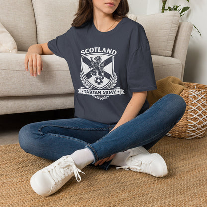 Scotland Tartan Army Lion Crest T-Shirt | Scottish Football Soccer Tee