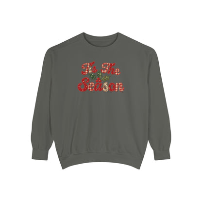 Tis The Season Faux Patchwork Christmas Sweatshirt | Vintage Holiday Pullover