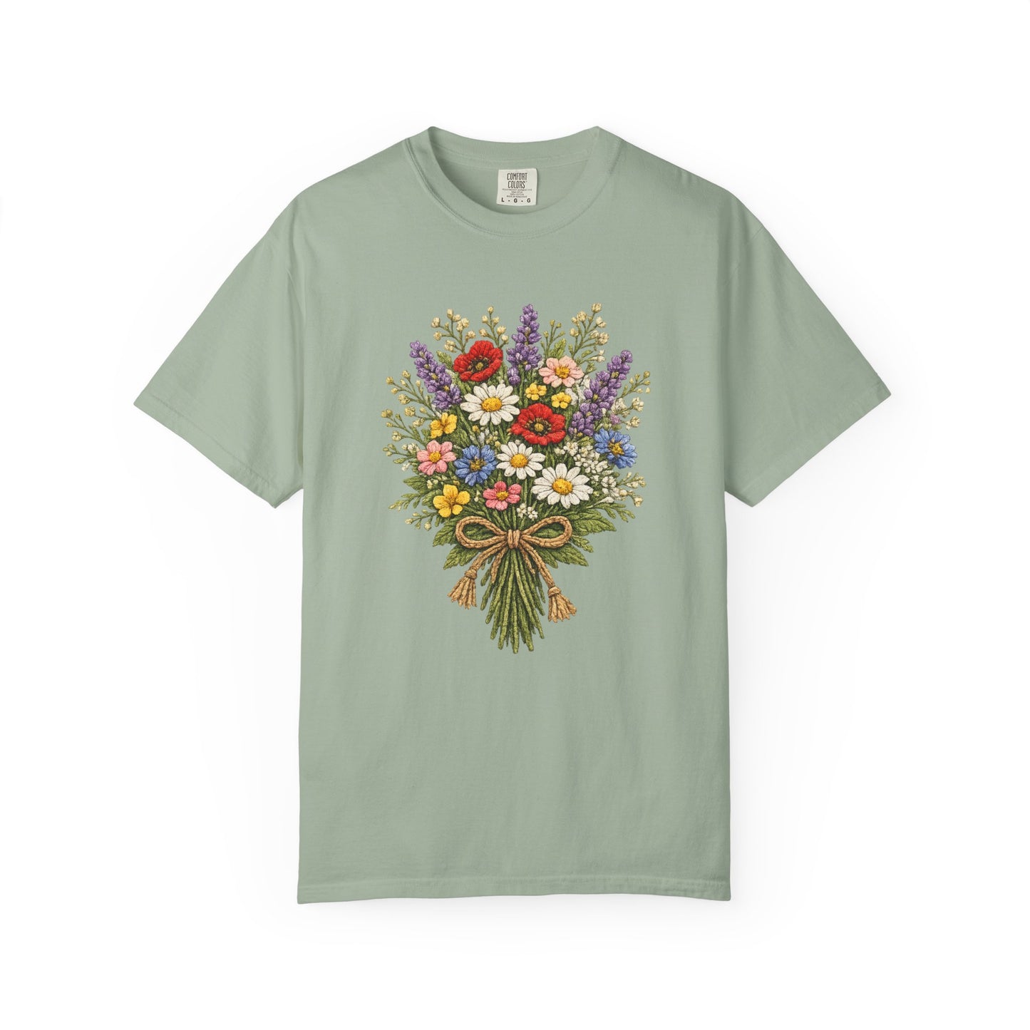 Wildflower Bouquet T-shirt | Crochet Style Floral Tee