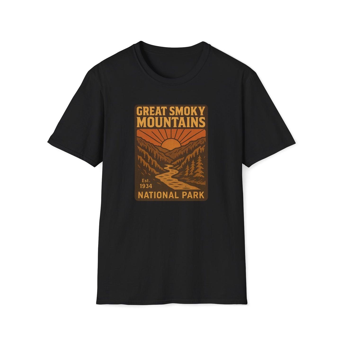 Great Smoky Mountains National Park Shirt - Retro Sunset Tee