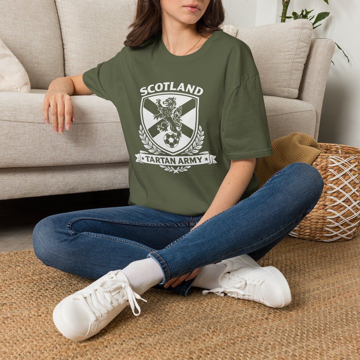 Scotland Tartan Army Lion Crest T-Shirt | Scottish Football Soccer Tee