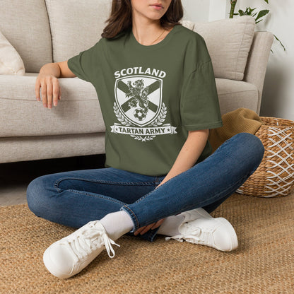Scotland Tartan Army Lion Crest T-Shirt | Scottish Football Soccer Tee