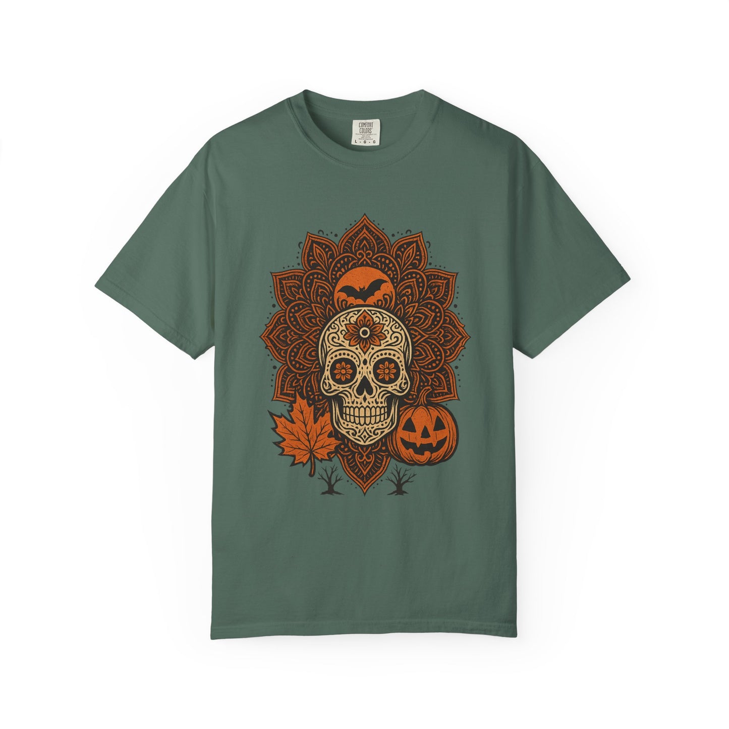 Sugar Skull Mandalas Shirt : Skull Halloween Tee Comfort Colors