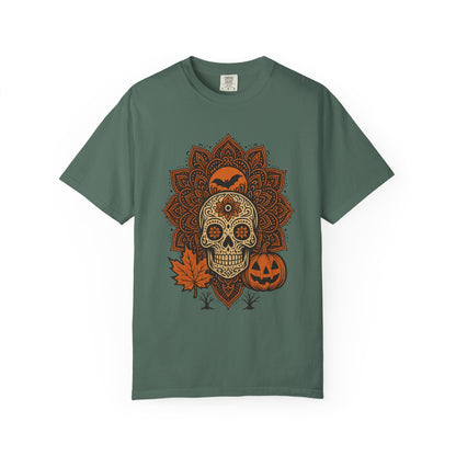 Sugar Skull Mandalas Shirt : Skull Halloween Tee Comfort Colors