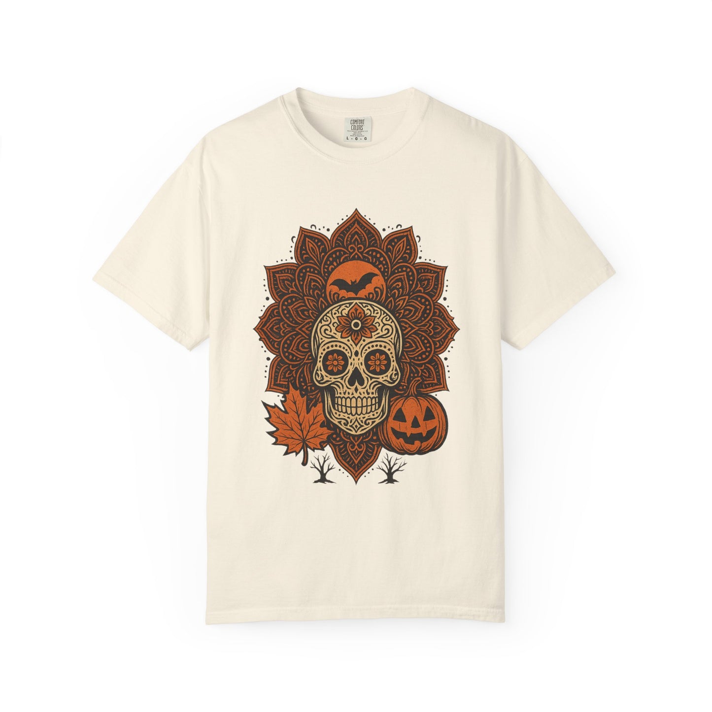 Sugar Skull Mandalas Shirt : Skull Halloween Tee Comfort Colors
