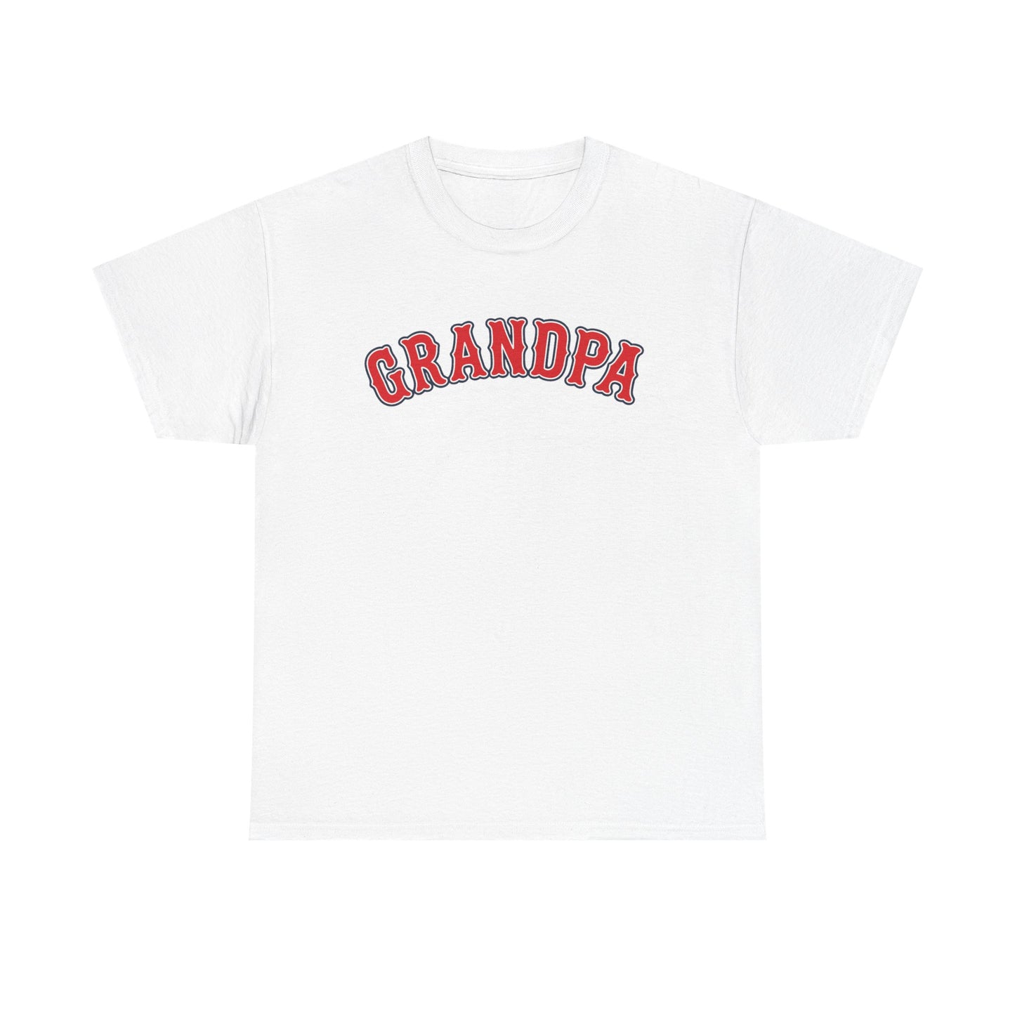 Grandpa Red Sox Font Tee, Baseball Fan Shirt