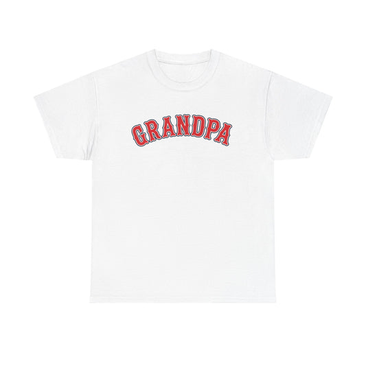 Grandpa Red Sox Font Tee, Baseball Fan Shirt