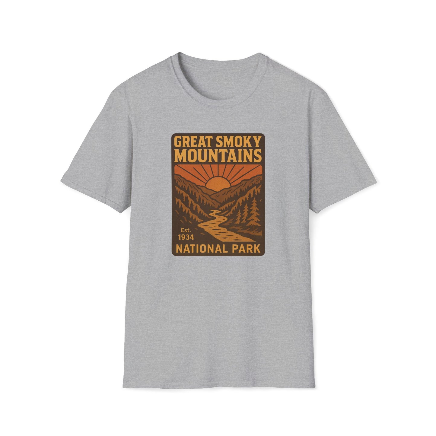 Great Smoky Mountains National Park Shirt - Retro Sunset Tee