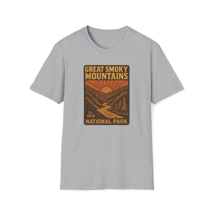 Great Smoky Mountains National Park Shirt - Retro Sunset Tee