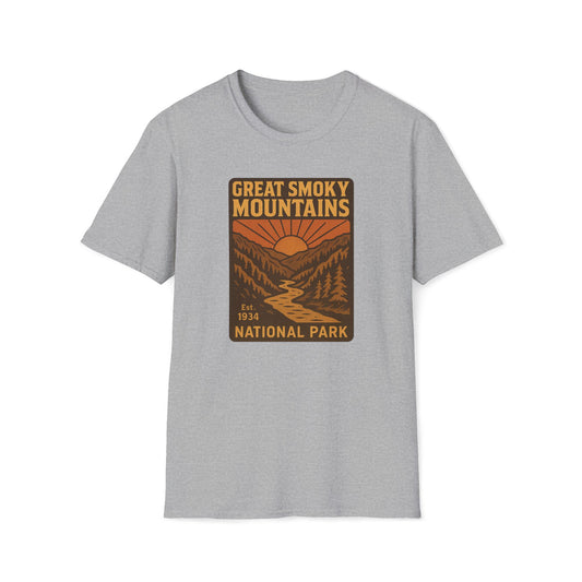 Great Smoky Mountains National Park Shirt - Retro Sunset Tee