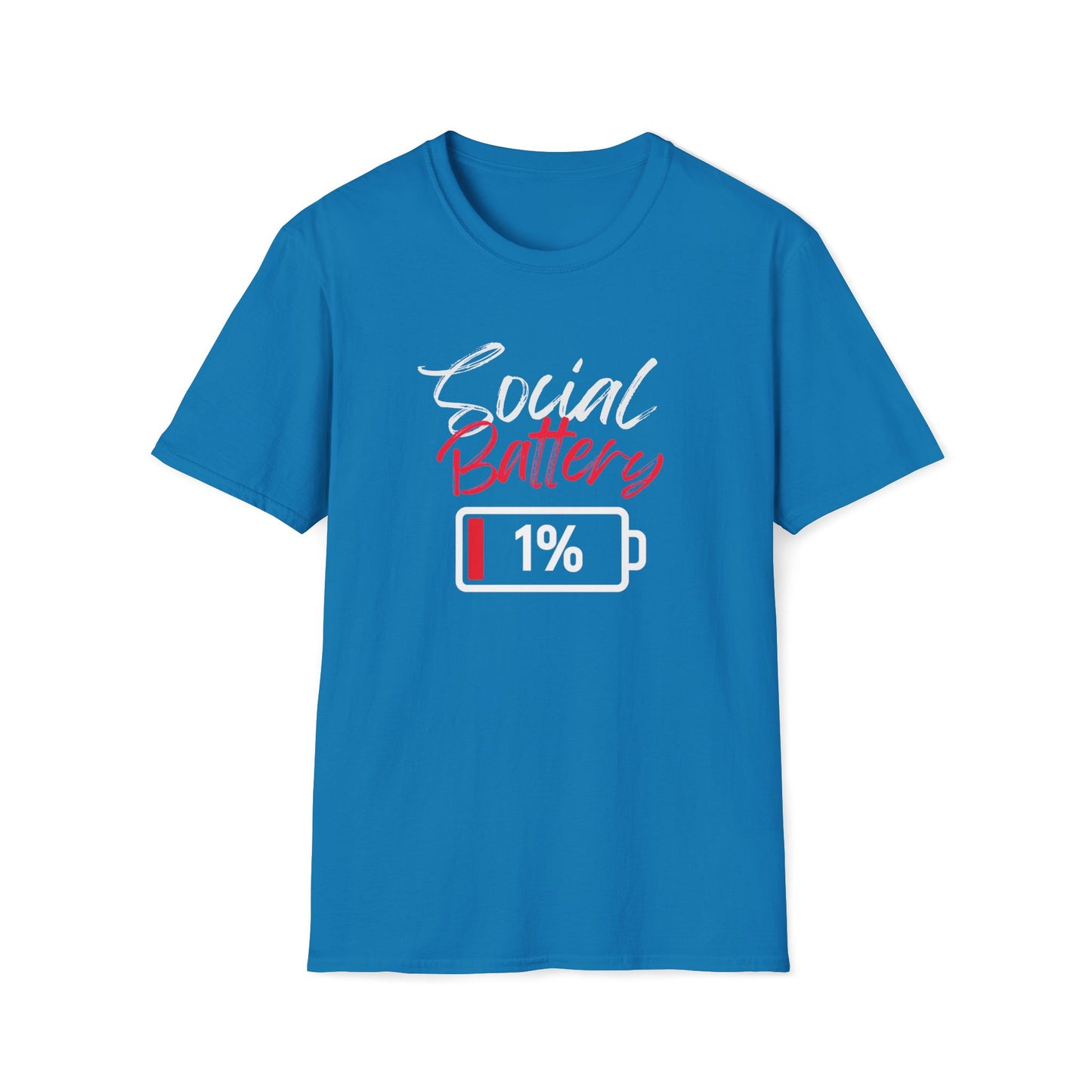 Social Battery 1% T-Shirt — Introvert Funny Graphic Tee
