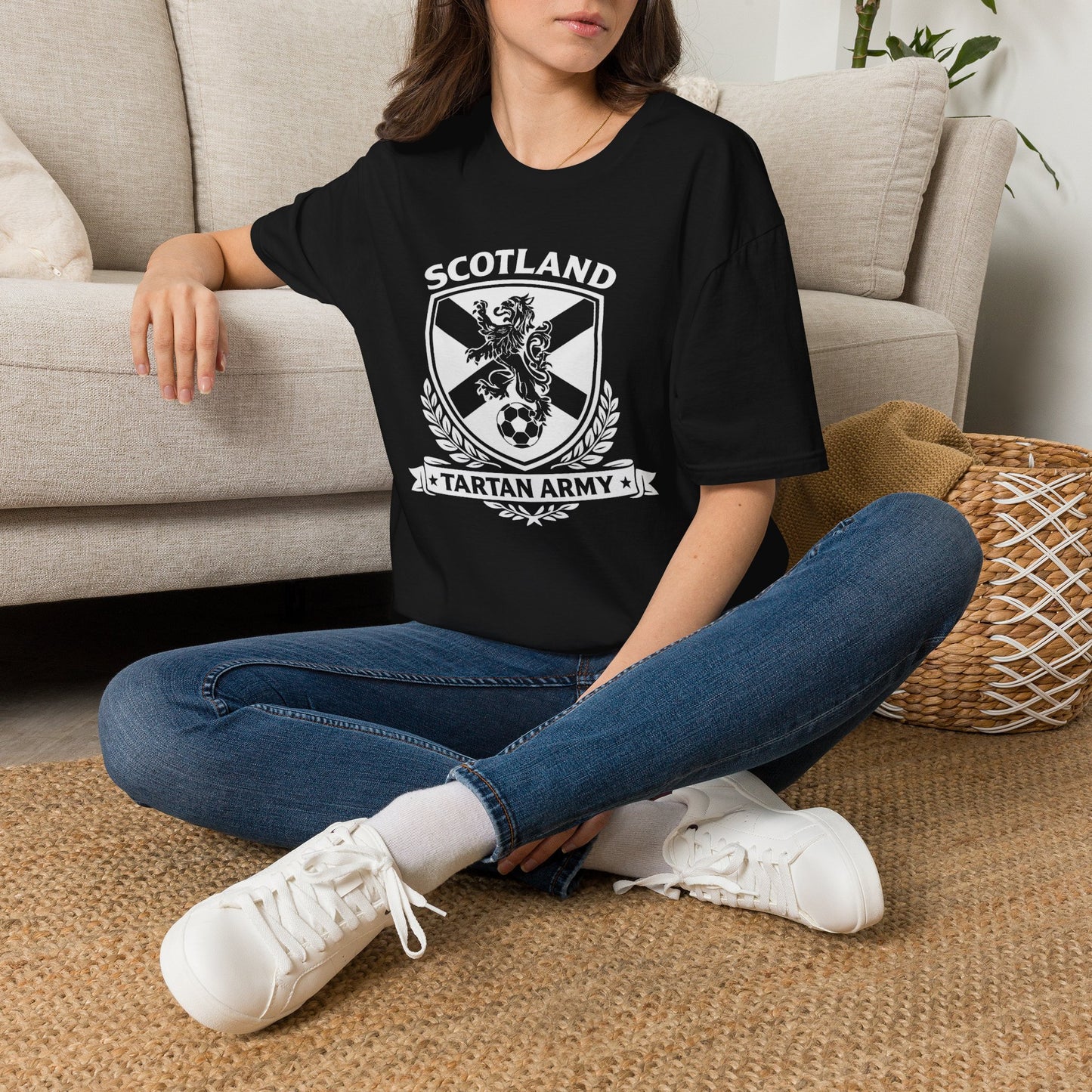 Scotland Tartan Army Lion Crest T-Shirt | Scottish Football Soccer Tee