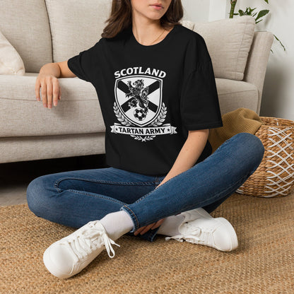 Scotland Tartan Army Lion Crest T-Shirt | Scottish Football Soccer Tee
