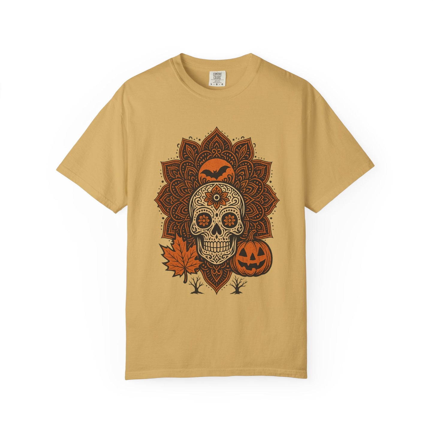 Sugar Skull Mandalas Shirt : Skull Halloween Tee Comfort Colors